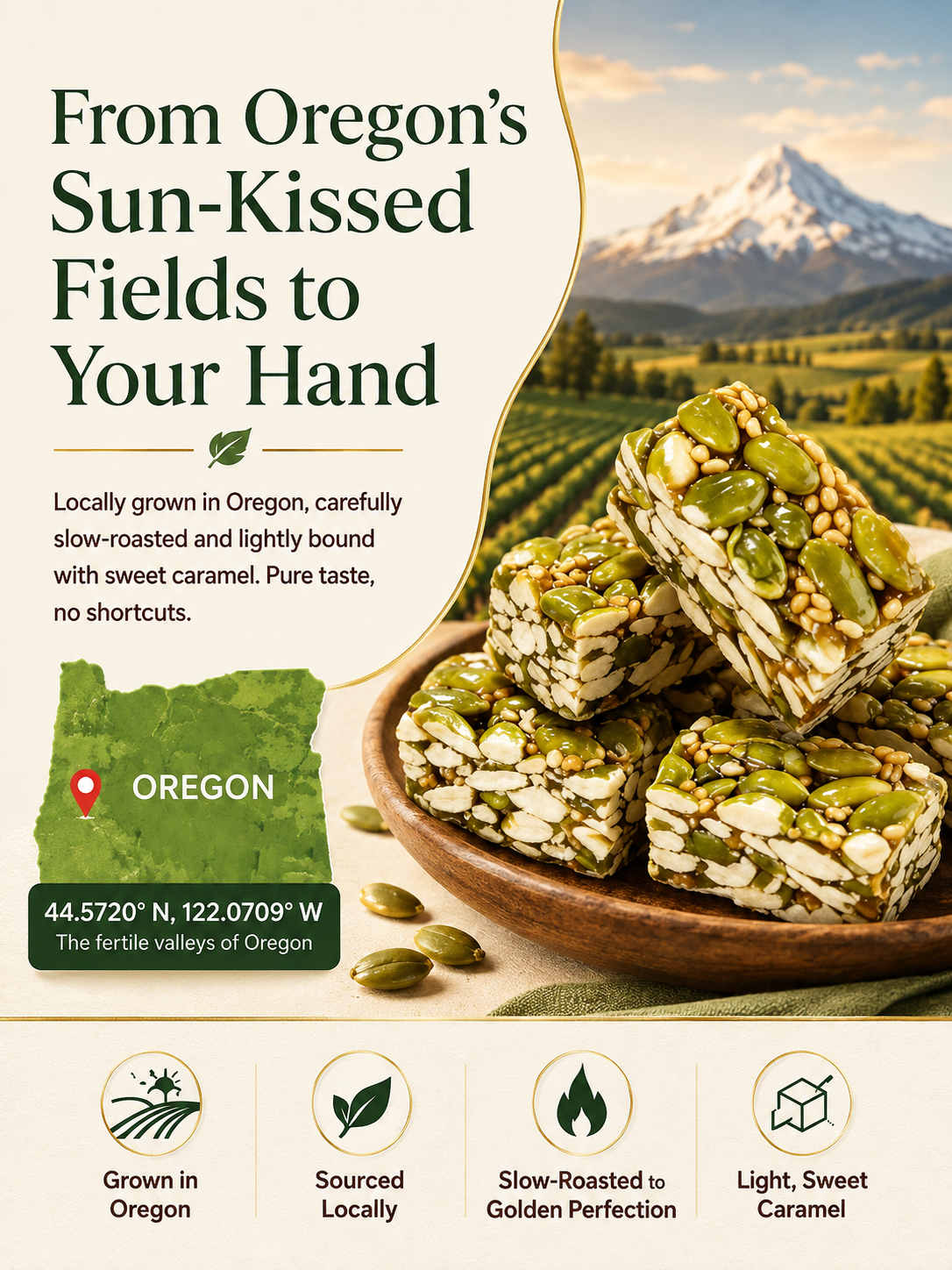 Pumpkin seed brittle – naturally strengthens the kidneys and protects the bladder from the inside out.-Skye