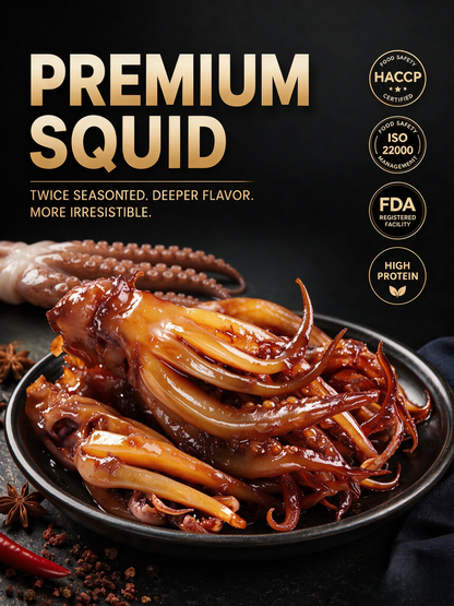 🦑BBQ Roasted Whole Squid Snack – Ready to Eat, Individually Wrapped-Skye