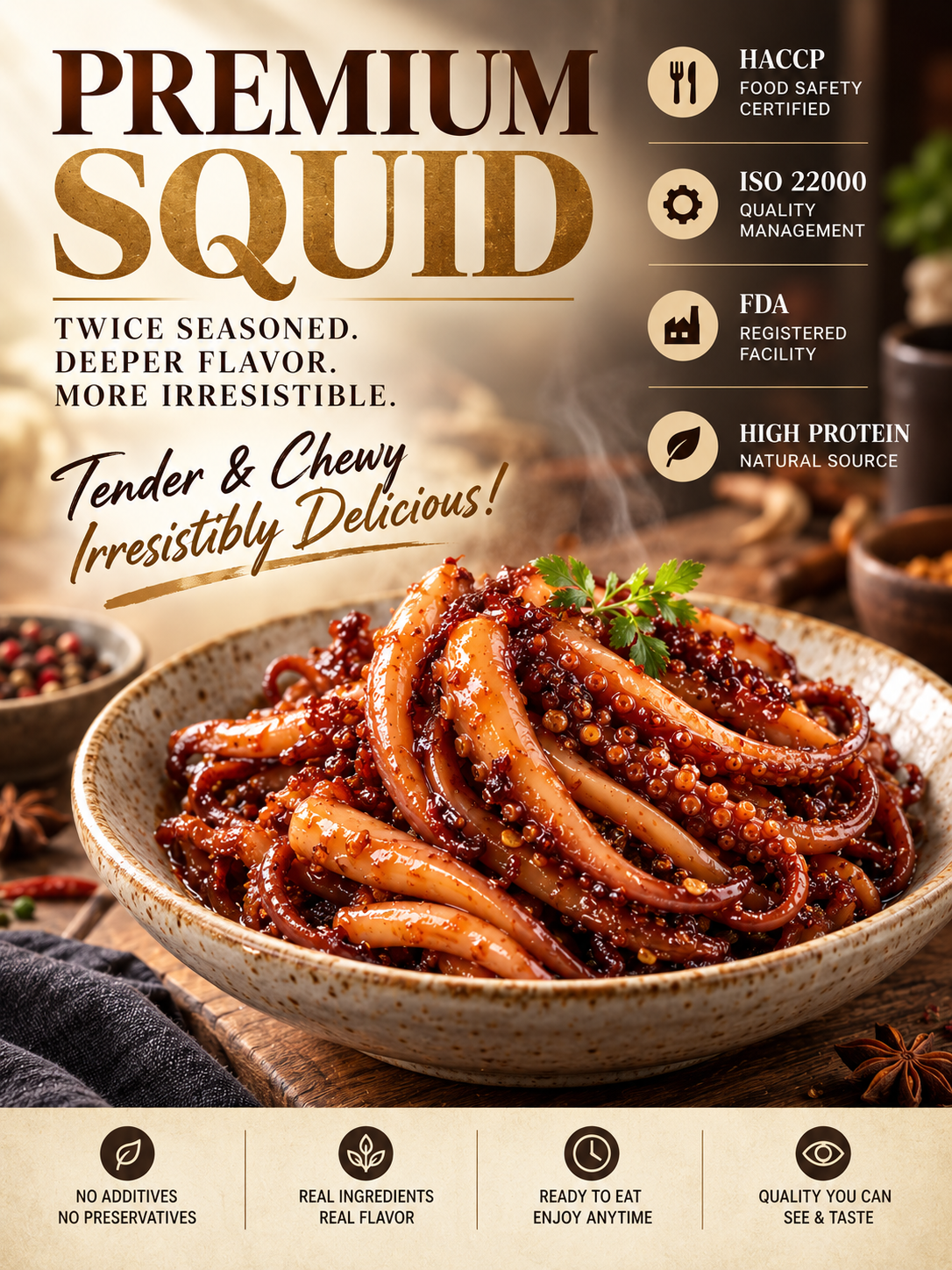 🦑✨ Roasted Squid Snack ‖ Individually Wrapped For Fresh Flavor-Skye