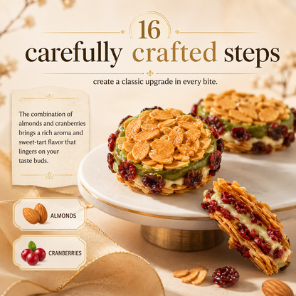 🍪✨Crispy Sandwich Cookies ‖ Matcha & Cranberry Flavor Treat - Skye