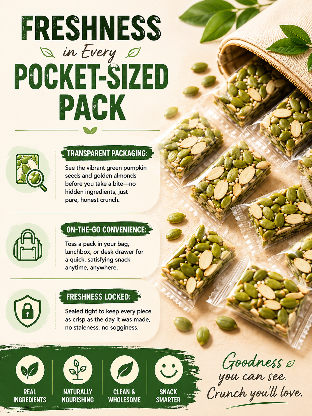 Pumpkin seed brittle – naturally strengthens the kidneys and protects the bladder from the inside out.-Skye