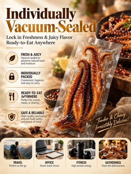 🦑✨ Roasted Squid Snack ‖ Individually Wrapped For Fresh Flavor-Skye